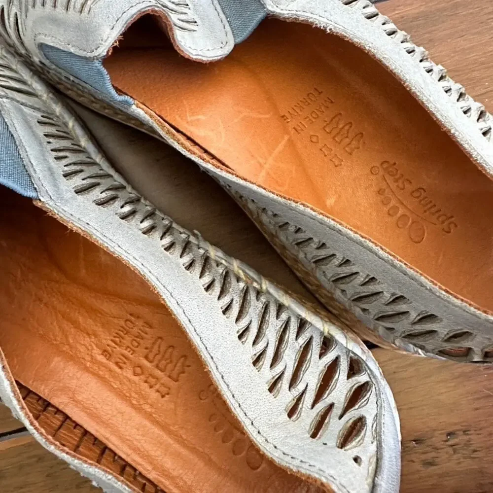 Spring Step Womens Sz 40 EU 9.5 US Newday Slip-On Shoe Leather Flats Blue - Picture 10 of 13